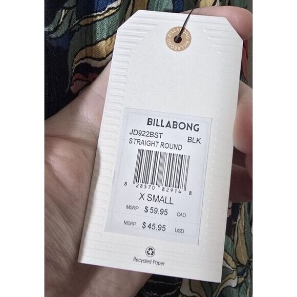 Billabong Mini Sundress XS Floral Coastal Pockets Boho Tropical Bloomcore Flowy - Picture 8 of 16